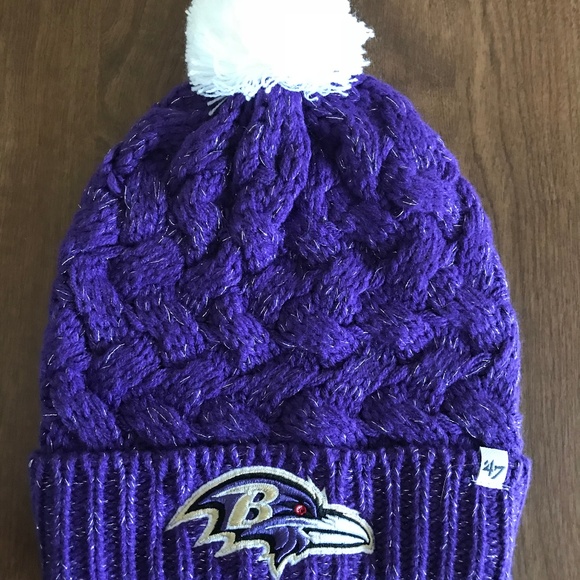 Womens Knit Baltimore Ravens Beanie 